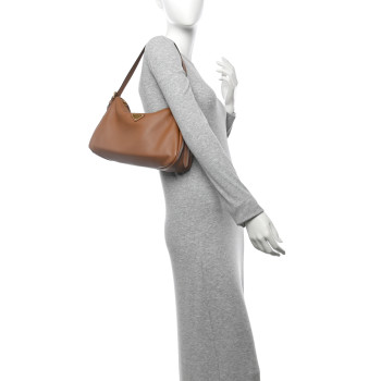 PRADA Soft Calfskin Medium Aimee Shoulder Bag Caramel