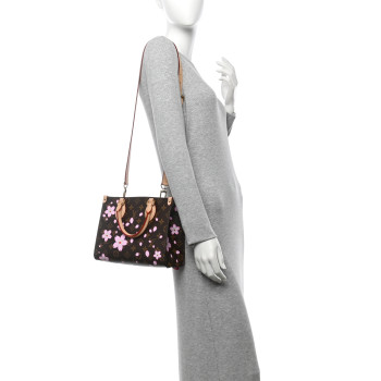 LOUIS VUITTON LV X TM Monogram Cherry Blossom Onthego PM Sakura Brown