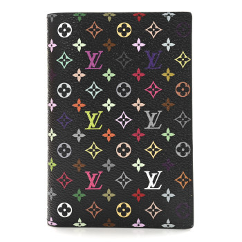 LOUIS VUITTON LV X TM Monogram Multicolor Passport Cover Black