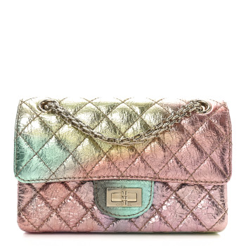 CHANEL Metallic Goatskin Quilted Mini 2.55 Reissue Flap Multicolor