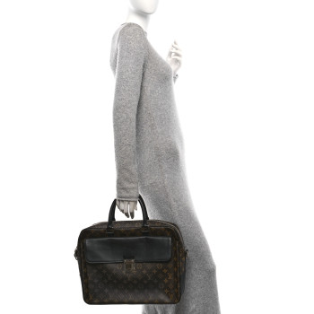 LOUIS VUITTON Monogram Macassar Soft Briefcase