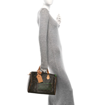 LOUIS VUITTON Monogram Perforated Speedy 30 Green