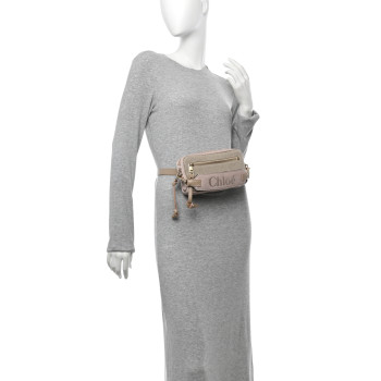 CHLOE Linen Woody Belt Bag Blush Beige
