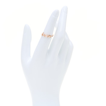 TIFFANY 18K Rose Gold Paloma's Graffiti Love Ring 50 5.5