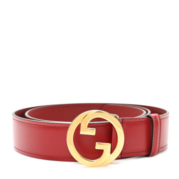 GUCCI Ciny Lux Calfskin Blondie 40mm Belt 105 42 Blondie Red