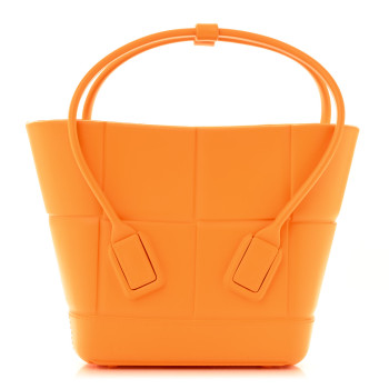BOTTEGA VENETA Rubber Maxi Intrecciato Mini Arco Tangerine