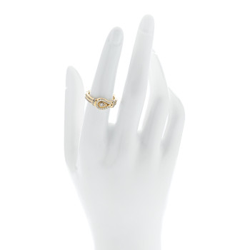 DAVID YURMAN 18K Yellow Gold Diamond Thoroughbred Loop Ring 53 6.5