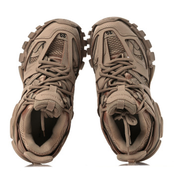 BALENCIAGA Mesh Rubber Uni-Matte Full Color Womens Track Sneakers 39 Full Beige
