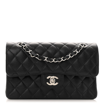 CHANEL Caviar Quilted Small Double Flap Black
