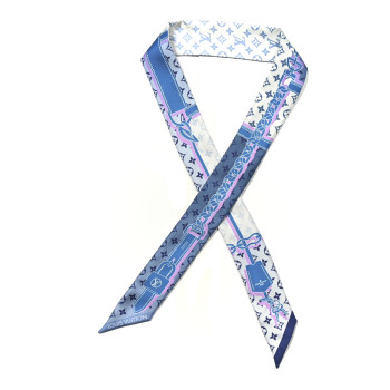 LOUIS VUITTON Silk Monogram Rising Confidential BB Bandeau Denim