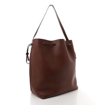 THE ROW Saddle Calfskin Belvedere Bucket Bag New Burgundy