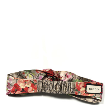 GUCCI Silk Monogram Blooms Print Headband Antique Rose