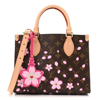 LOUIS VUITTON LV X TM Monogram Cherry Blossom Onthego PM Sakura Brown