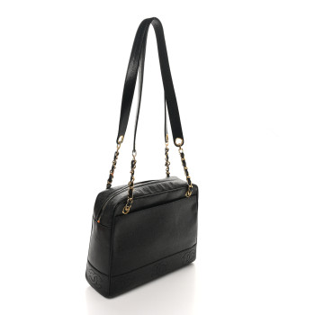 CHANEL Caviar CC Shoulder Bag Black