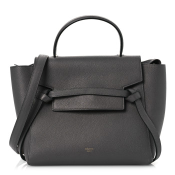CELINE Grained Calfskin Micro Belt Bag Grey