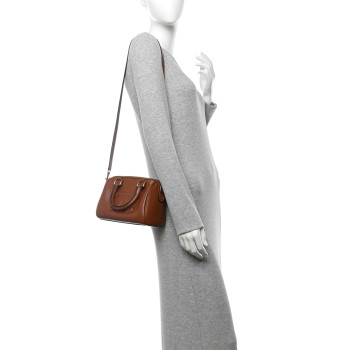 CELINE Smooth Calfskin Triomphe Small Boston Bag Tan