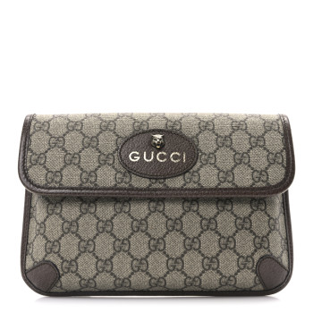 GUCCI GG Supreme Monogram Neo Vintage Web Belt Bag Brown