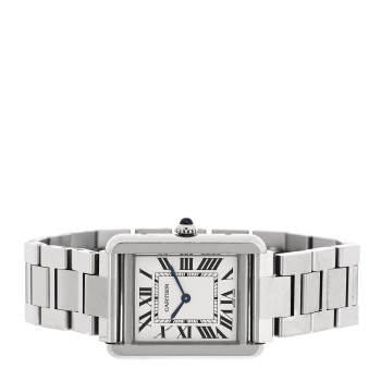 CARTIER Stainless Steel 24mm Tank Solo Quartz Watch