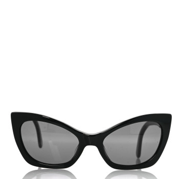 CHANEL Acetate Cat Eye Sunglasses 01943 Black