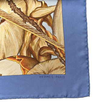 HERMES Silk Jardin Creole Scarf 90