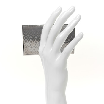 LOUIS VUITTON Metal Champs Elysees Card Holder Silver