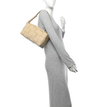 BOTTEGA VENETA Calfskin Maxi Intrecciato Brick Cassette Bag Porridge