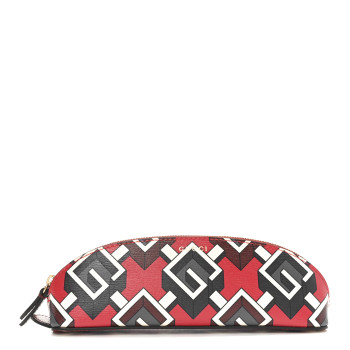 GUCCI Shangai Calfskin Geometric G Pencil Case Multicolor