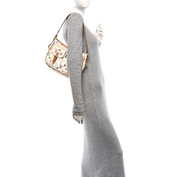LOUIS VUITTON Monogram Multicolor Lodge PM White