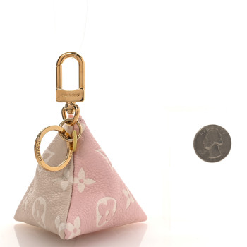 LOUIS VUITTON Monogram Berlingot Key Pouch Rose Beige