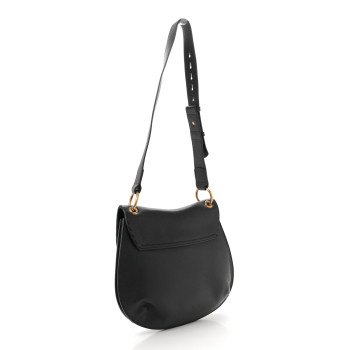 GUCCI Cellarius Calfskin Feline GG Marmont Flap Shoulder Bag Black