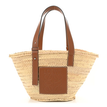 LOEWE Raffia Basket Tote Bag Natural Tan