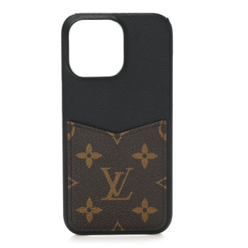 LOUIS VUITTON Monogram Pallas iPhone 15 Pro Max Bumper Black