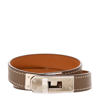 HERMES Swift Kelly Double Tour Bracelet S Etoupe