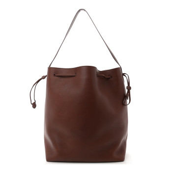 THE ROW Saddle Calfskin Belvedere Bucket Bag New Burgundy