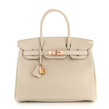 HERMES Togo Birkin 30 Craie