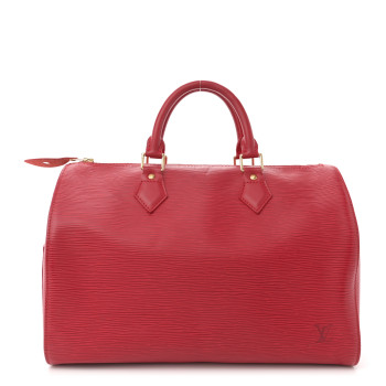 LOUIS VUITTON Epi Speedy 30 Castillan Red