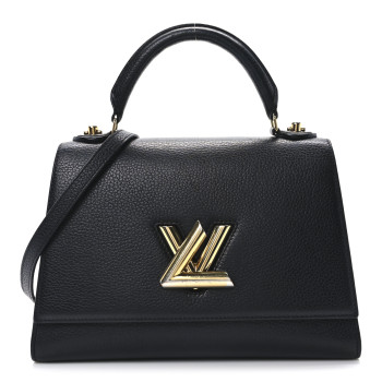 LOUIS VUITTON Taurillon Twist One Handle MM Black