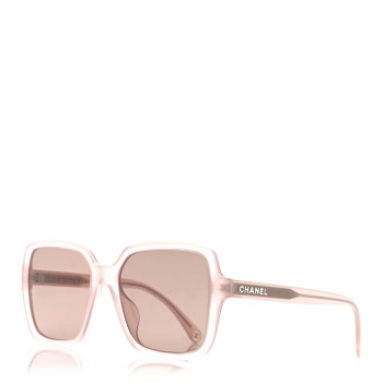CHANEL Acetate Square Sunglasses 5505 Light Pink
