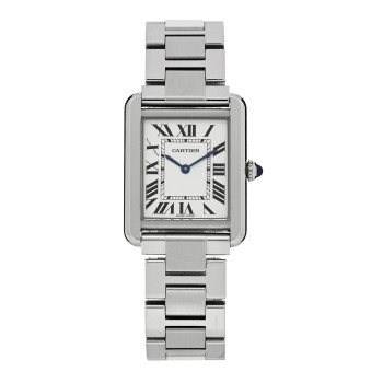 CARTIER Stainless Steel 24mm Tank Solo Quartz Watch