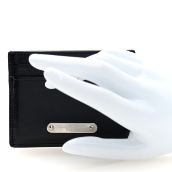 SAINT LAURENT Calfskin Card Case Black