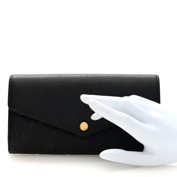 LOUIS VUITTON Empreinte Sarah Wallet NM Black