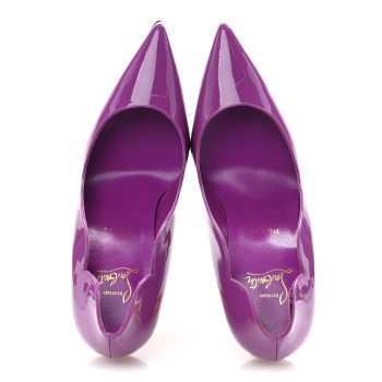CHRISTIAN LOUBOUTIN Patent LipChick 100 Pumps 38 Kismet