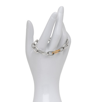 DAVID YURMAN Sterling Silver 18K Yellow Gold 8.5mm Madison Chain Bracelet