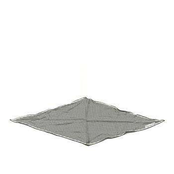 CHRISTIAN DIOR Silk Houndstooth Diamond Scarf Black White