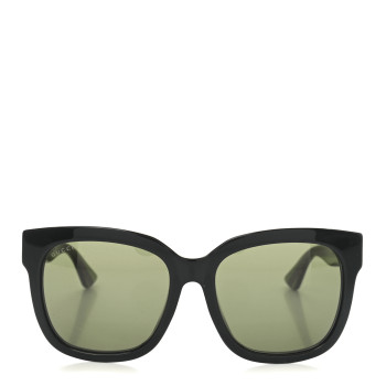 GUCCI Acetate Square Frame Web Glitter Sunglasses GG0034S Black Green