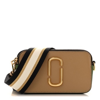 MARC JACOBS Saffiano Small Snapshot Camera Bag Sand Castle Multicolor