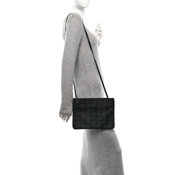 MCM Visetos Medium Crossbody Pouch Black
