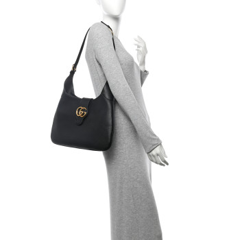 GUCCI Goatskin Medium Aphrodite Shoulder Bag Black