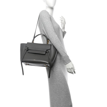 CELINE Grained Calfskin Mini Belt Bag Grey