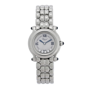 CHOPARD Stainless Steel 5 Diamond 26mm Happy Sport Quartz Watch